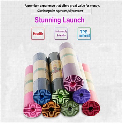 Rangi achiel mar TPE moting'o Yoga Mat